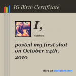 Matt Hurst started using Instagram on October 24th, 2010